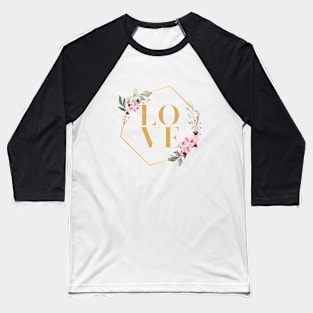 LOVE illustration text Baseball T-Shirt